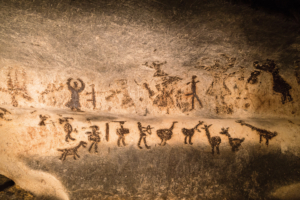 Steinzeitlich Kunst aus Magura-Höhle in Bulgarien