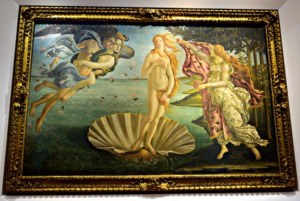  "Geburt der Venus" von Sandro Botticelli, ausgestellt in den Uffizien in Florenz, Bildnachweis: Simona Bottone / Shutterstock.com