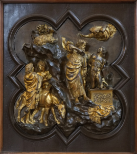 Isaaksopfer von Lorenzo Ghiberti, Bildnachweis: Von MenkinAlRire – Eigenes Werk – keine Änderungen, <a href="https://creativecommons.org/licenses/by-sa/4.0" target="_blank">CC BY-SA 4.0</a>