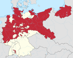 Preußen um 1925 in der Weimarer Republik und Ostpreußen, Bildnachweis: By Milenioscuro - Own work, <a href="https://creativecommons.org/licenses/by-sa/4.0" target="_blank">CC BY-SA 4.0</a>, https://commons.wikimedia.org/w/index.php?curid=35430490, keine Änderungen vorgenommen