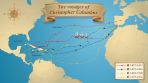 Reiserouten des Christoph Kolumbus