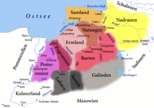 Kulmer Land im 13. Jahrhundert bei den Städten Kulm und Thorn im heutigen Polen, Bildlizenz: Von Renata3, translated by NordNordWest and Mewa767 - Eigenes Werk, usingMain: Map used to illustrate article on Prussians in Encyclopedia Lithuanica, volume IV, page 367. It generally agrees with Map by Marija Gimbutas published in The Balts (1963).Other: Map from National Museum of Lithuania and maps presented in William Urban (2000). The Prussian Crusade, ISBN 0-929700-28-7, <a href="https://creativecommons.org/licenses/by-sa/3.0" target="_blank">CC BY-SA 3.0</a>, https://commons.wikimedia.org/w/index.php?curid=7710533, keine Änderungen vorgenommen