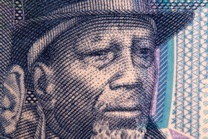 Porträt des Moshoeshoe I. von Lesotho auf einem Lesotho-Geldschein