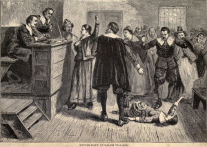 Illustration der Hexenprozesse von Salem