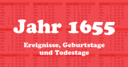 Jahr 1655 Ereignisse Todestage Geburtstage