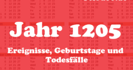 Jahr 1205 Ereignisse Geburtstage Todesfälle