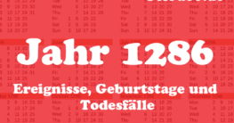 Jahr 1286 Ereignisse Todesfälle Geburtstage