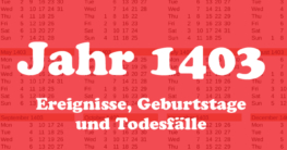 Jahr 1403 Ereignisse Geburtstage Todesfälle