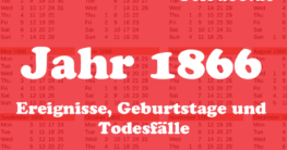 Jahr 1866 Ereignisse Geburtstage Todesfälle