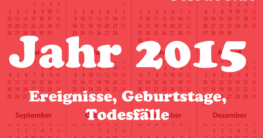 Jahr 2015 Ereignisse Geburtstage Todesfälle