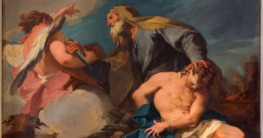 Sacrificio di Isacco (Abraham und Isaak) von G. B. Pittoni (1713) in der Kirche San Francesco della Vigna in Venedig, Bildnachweis: Renata Sedmakova/shutterstock.com