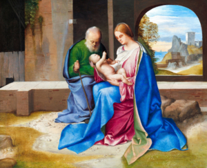 Giorgione: Die Heilige Familie mit jungfräulicher Maria und altem Joseph, Bildnachweis: Rawpixel/shutterstock.com