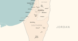 Karte Israels und die Palästinensergebiete