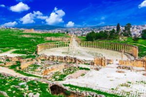 Ovales Forum von Gerasa, Bildnachweis: David Ionut/shutterstock.com