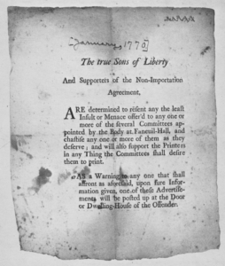 Boston 1768: Aufruf zum Handeln der Sons Of Liberty, Bildnachweis: Everett Collection / Shutterstock.com