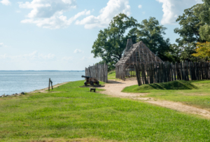 Rekonstruktion des Holzforts in der historischen Siedlung Jamestowne, Bildnachweis: Steve Heap/shutterstock.com