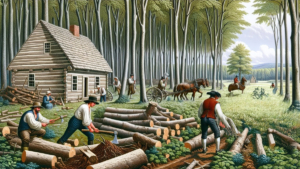 Illustration amerikanischer Siedler (KI-generiertes Bild)