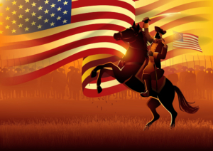 Illustration des amerikanischen Freiheitskampfes