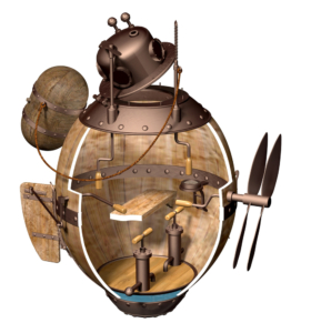 Innenraum des Turtle U-Bootes