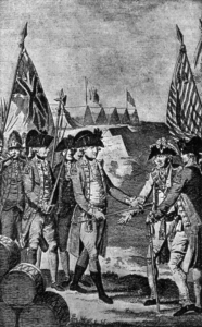 Kapitulation von General Charles Cornwallis nach der Schlacht von Yorktown