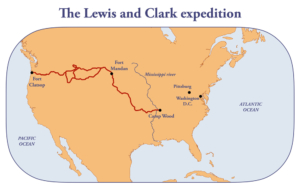 Route der Lewis-und-Clark-Expedition durch Louisiana