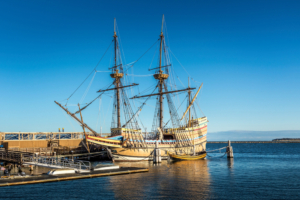 Mayflower im Hafen von Plymouth, Bildnachweis: Martina Birnbaum/shutterstock.com