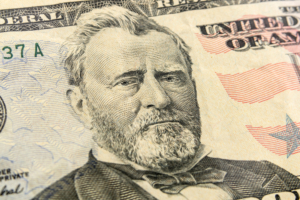 Porträt von Ulysses S. Grant auf einem Fünfzig Dollar Schein, Bildnachweis: Trekandshoot/shutterstock.com