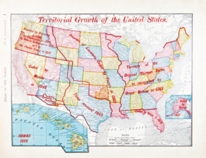 Karte zur Westexpansion der USA
