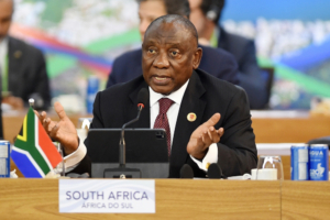Cyril Ramaphosa während eines Treffens auf der G20-Plenarsitzung am 19. November 2024 in Rio de Janeiro, Brasilien; Bildnachweis: A.PAES / Shutterstock.com