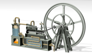 Illustration der Watt Dampfmaschine