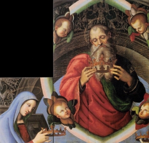 Fragmente der Altartafel "Pala Baroncini" aus dem Museo di Capodimonte, Neapel, Raffael um 1500, Bildlizenz: gemeinfrei, keine Änderungen vorgenommen
