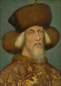 Sigismund von Luxemburg, Gemälde von 1433, unbekannter Meister, ausgestellt im Kunsthistorisches Museum Wien, Bildlizenz: gemeinfrei - keine Änderungen vorgenommen