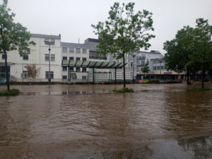 15. Juli 2021: überflutete Straßen in Eschweiler, Bildnachweis: Haitani / Shutterstock.com