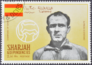 Alfredo Di Stéfano Gedenkbriefmarke, Bildnachweis: ilapinto / Shutterstock.com