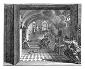 Ermordung Wilhelm von Oranien durch Balthasar Gérard; Bildlizenz: Morphart-Erstellung/shutterstock.com