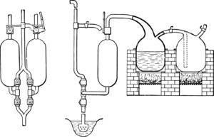 Illustration einer Dampfpumpe von Thomas Savery