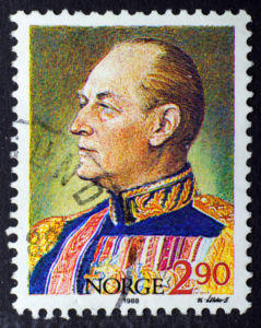 König Olav V. Gedenkbriefmarke, Bildnachweis: Manuel Esteban / Shutterstock.com