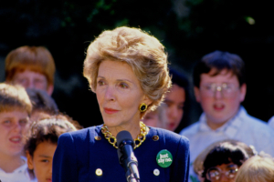Nancy Reagan, Bild von 1987, Bildnachweis: Mark Reinstein / Shutterstock.com