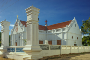 New Jerusalem Church in Tranquebar, Indien - erbaut zwischen 1707 und 1718 von der Dänisch-Halleschen Mission; Bildnachweis: AnilD / Shutterstock.com