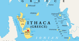 Karte der Insel Ithaka